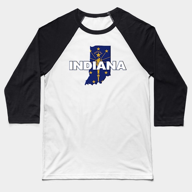 Indiana Colored State Baseball T-Shirt by m2inspiration